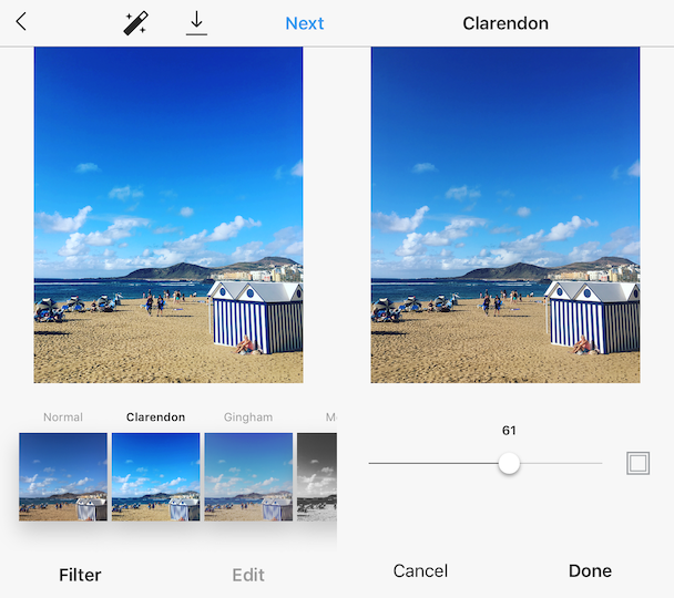 Clarendon, the best Instagram filters for beaches and nature Clarendon, the best Instagram filters for beaches and nature
